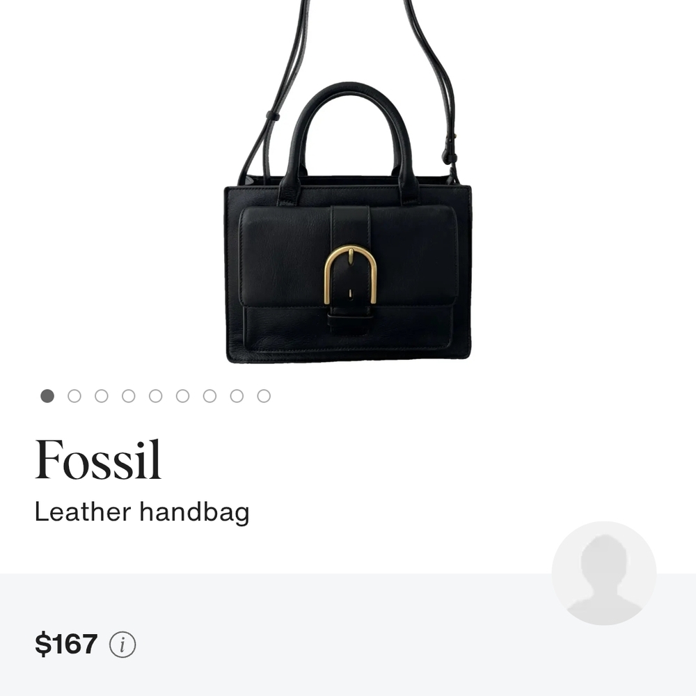 Fossil Black Leather Handbag